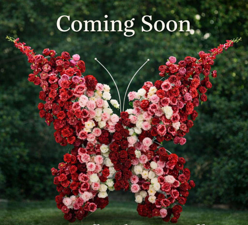 Luxury Butterfly Flower Wall